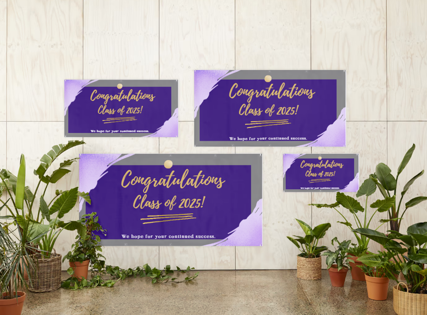 Gold Luster Graduation Banner Style #2