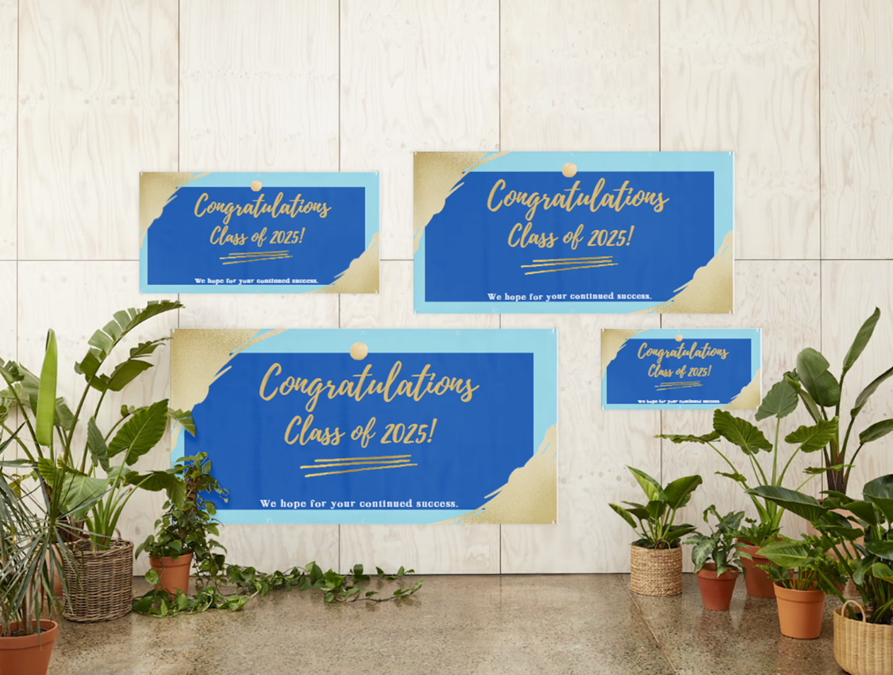 Gold Luster Graduation Banner Style #2