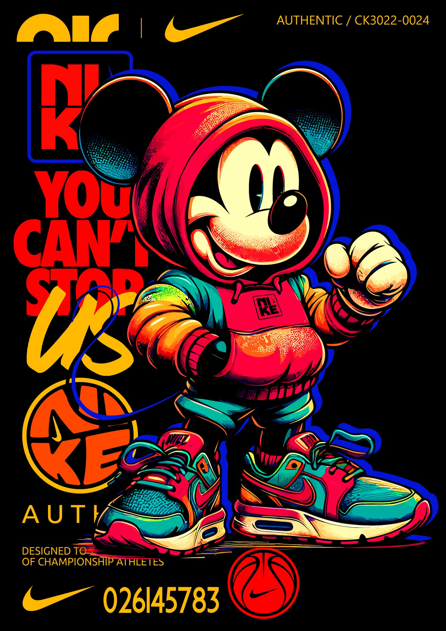 Mickey Streetwear Themed Pack - For Darks (10 Prints)