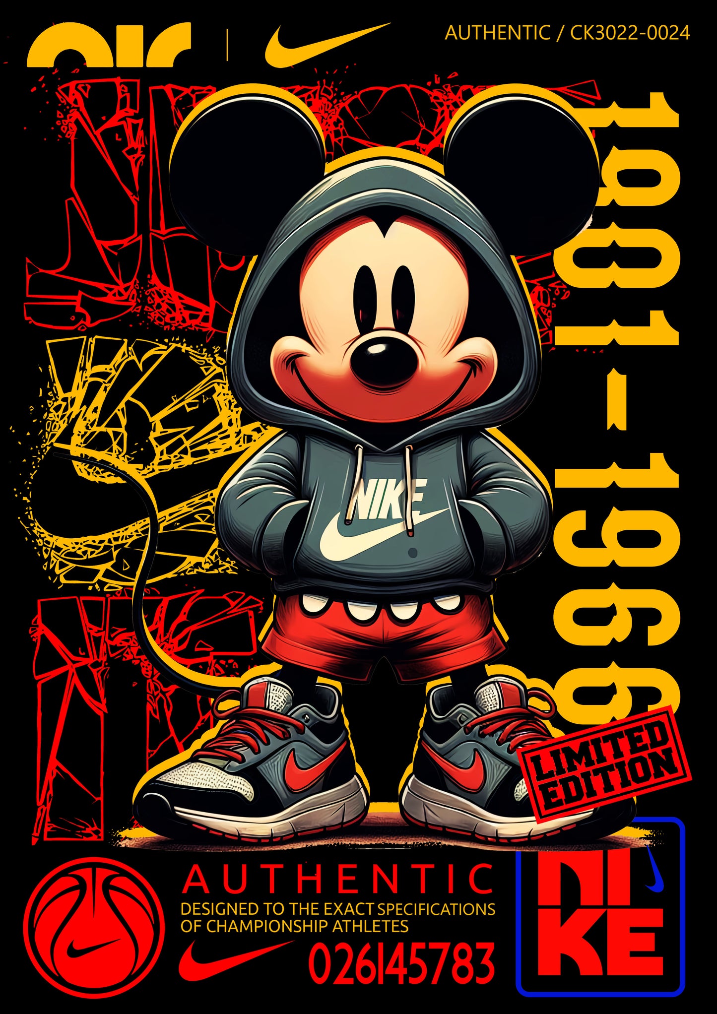 Mickey Streetwear Themed Pack - For Darks (10 Prints)