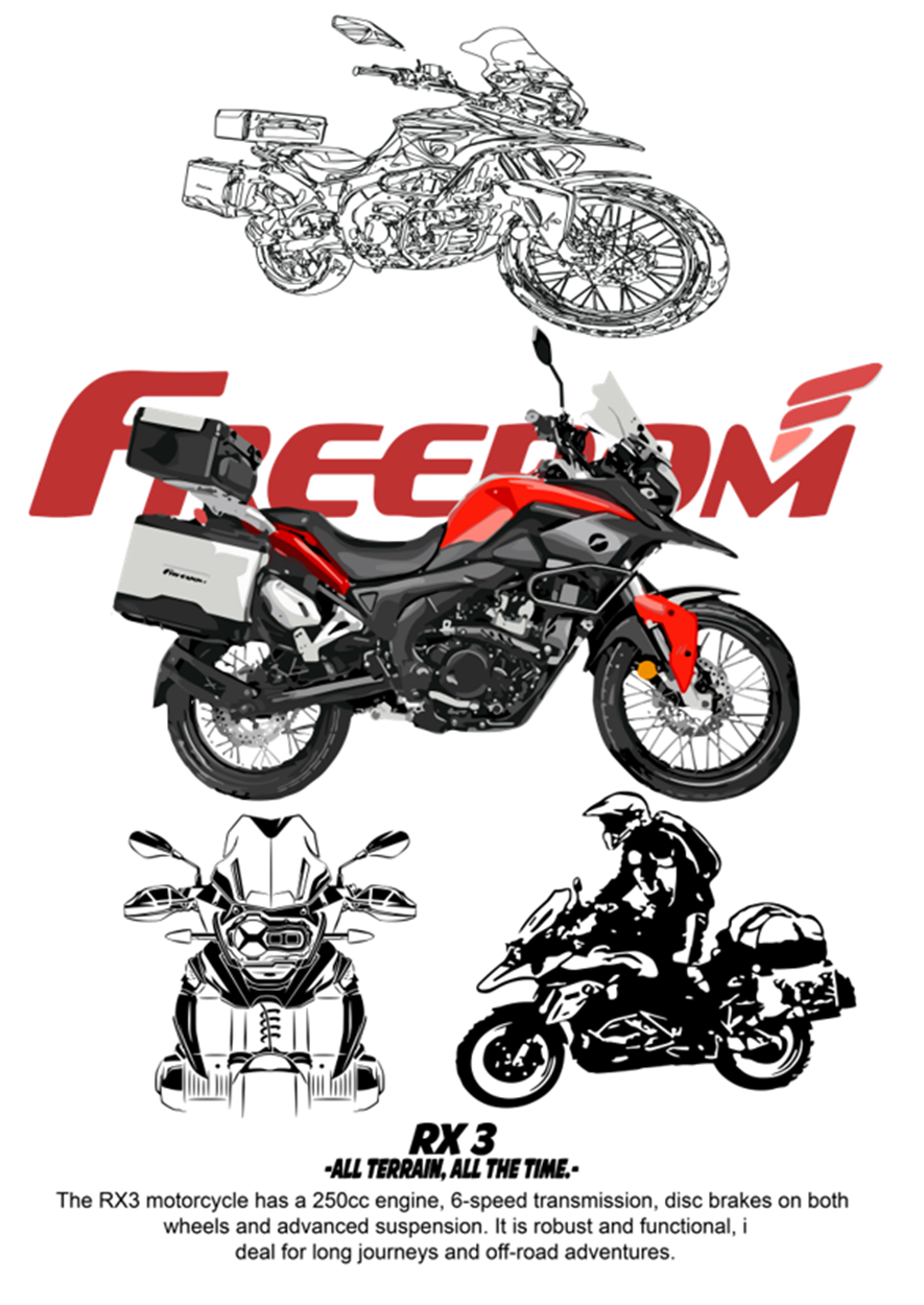 Motorcycle Themed Pack - For Light Colors (15 Prints)