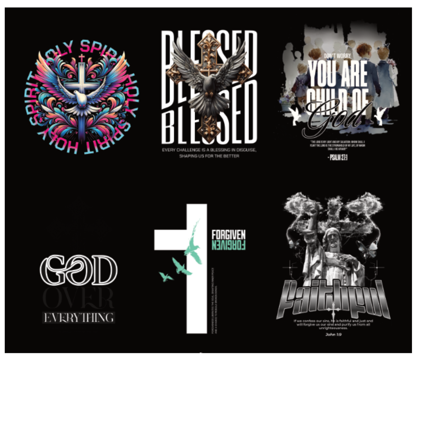 Young Christian Believer Themed Pack -  (12 Prints)
