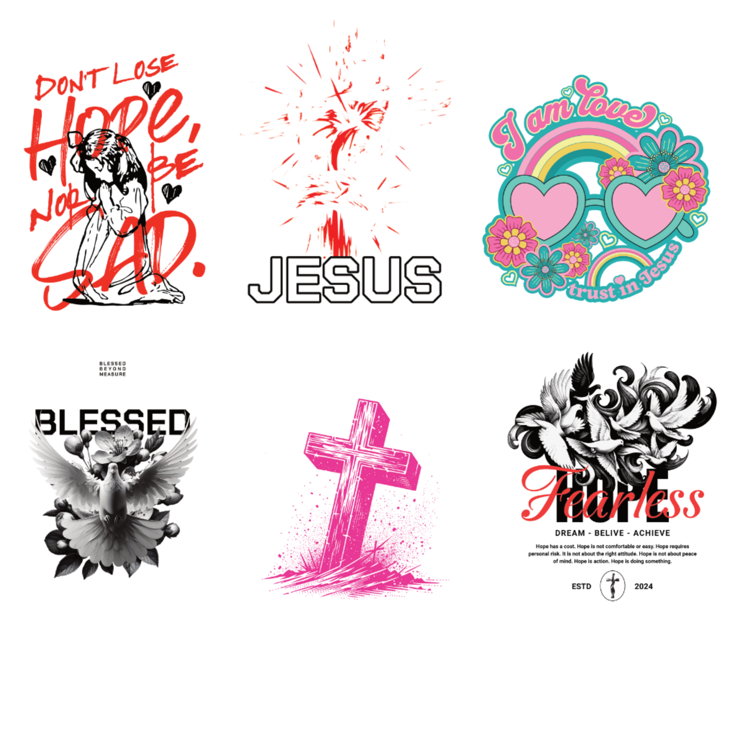 Young Christian Believer Themed Pack -  (12 Prints)