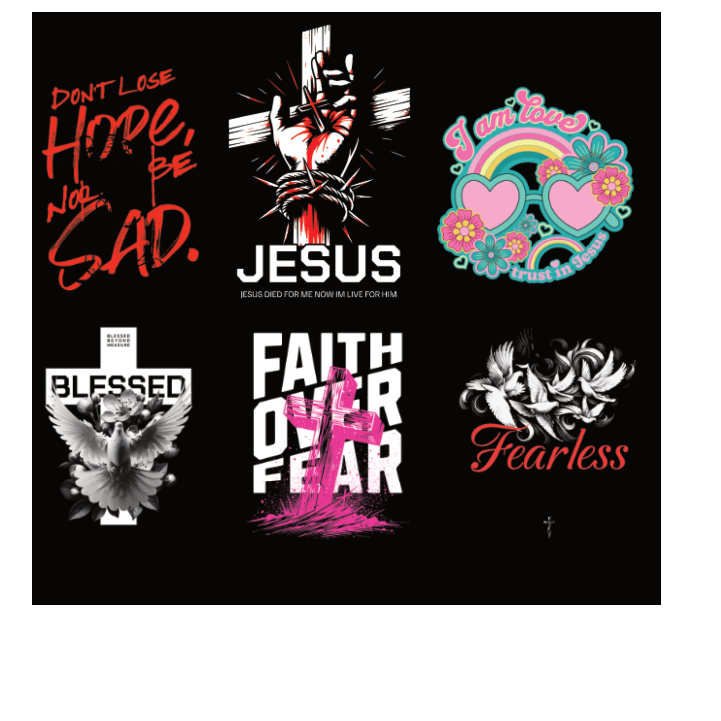 Young Christian Believer Themed Pack -  (12 Prints)