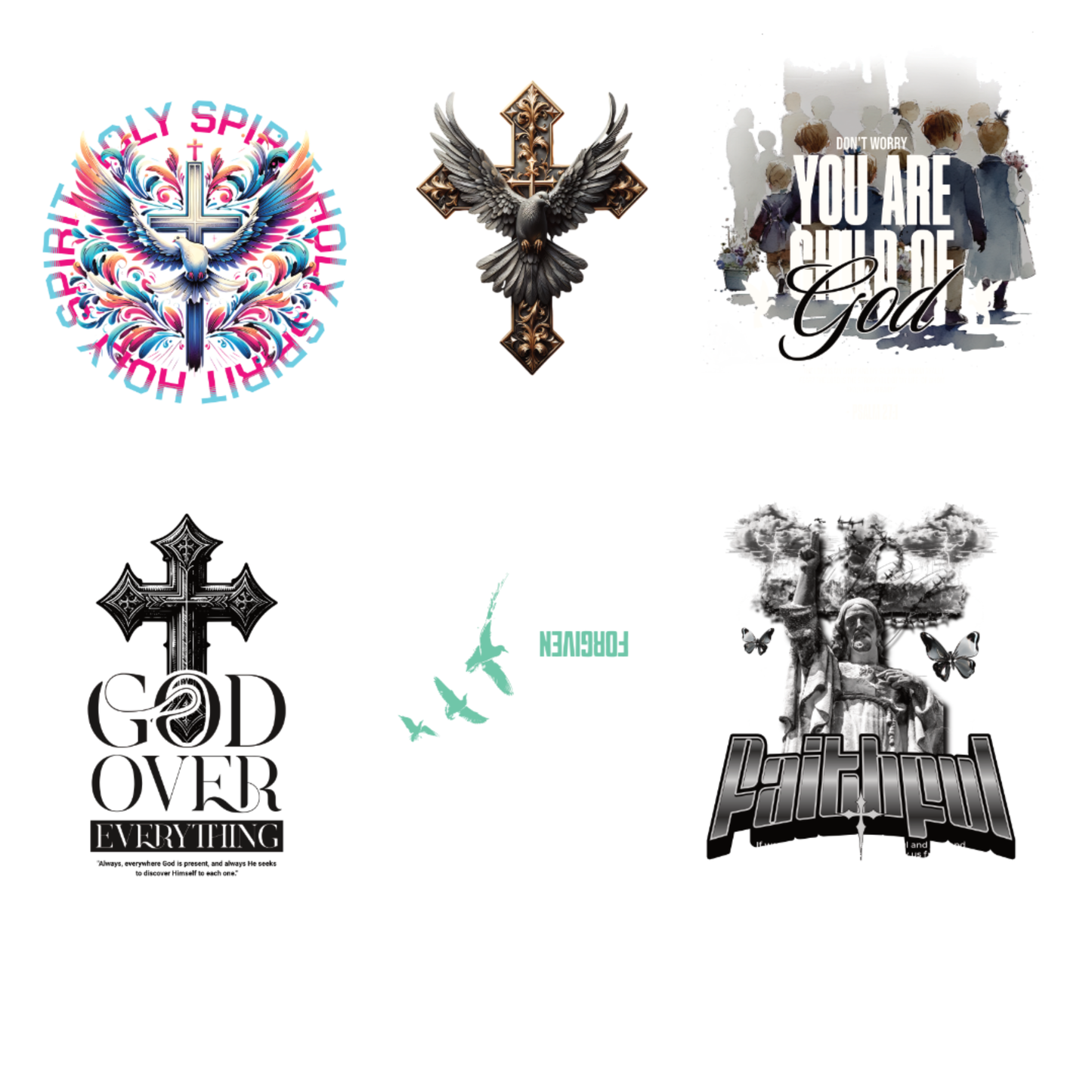 Young Christian Believer Themed Pack -  (12 Prints)