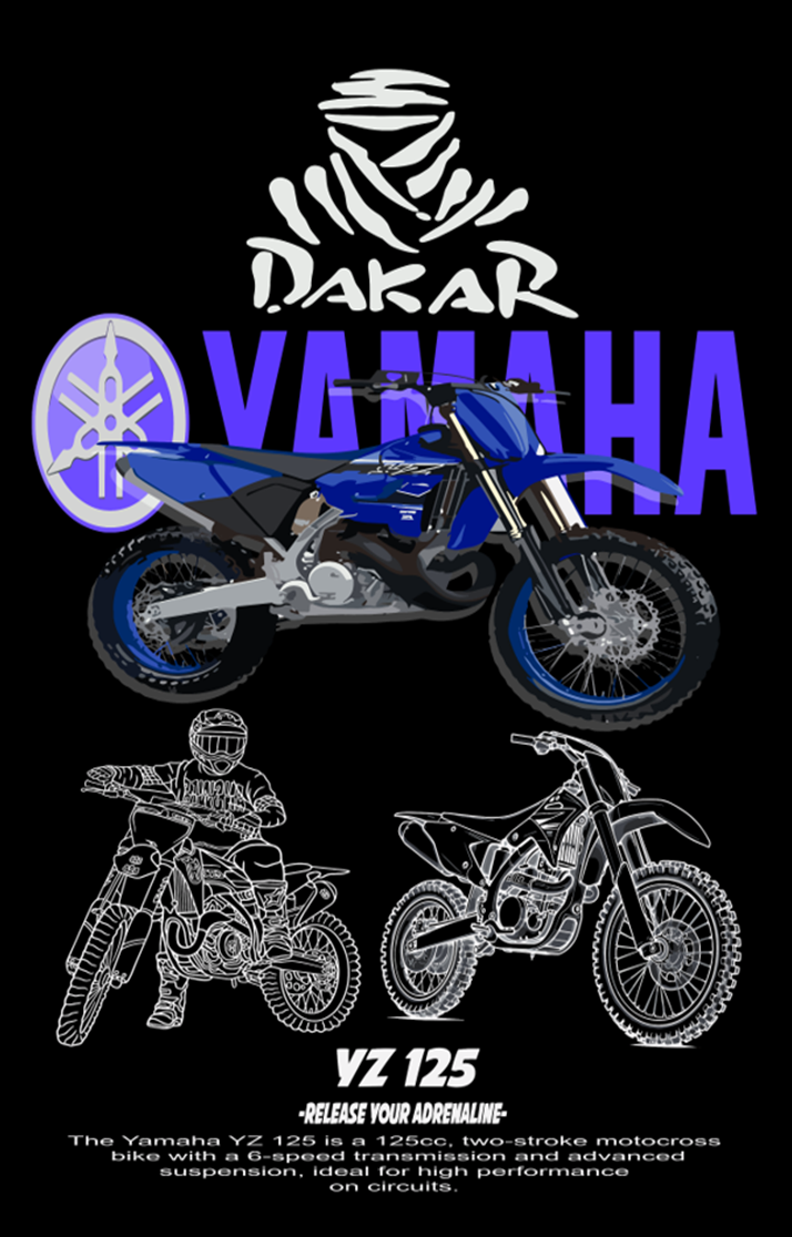 Motorcycle Themed Pack 2  - For Dark Colors (13 Prints)