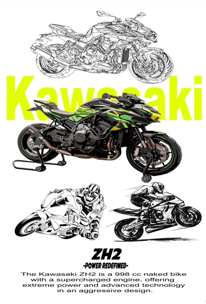 Motorcycle Themed Pack - For Light Colors (15 Prints)